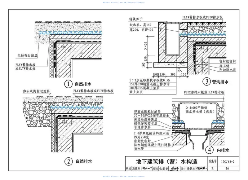 17CJ62-2塑料防护排（蓄）水板建筑构造（二） 预览图