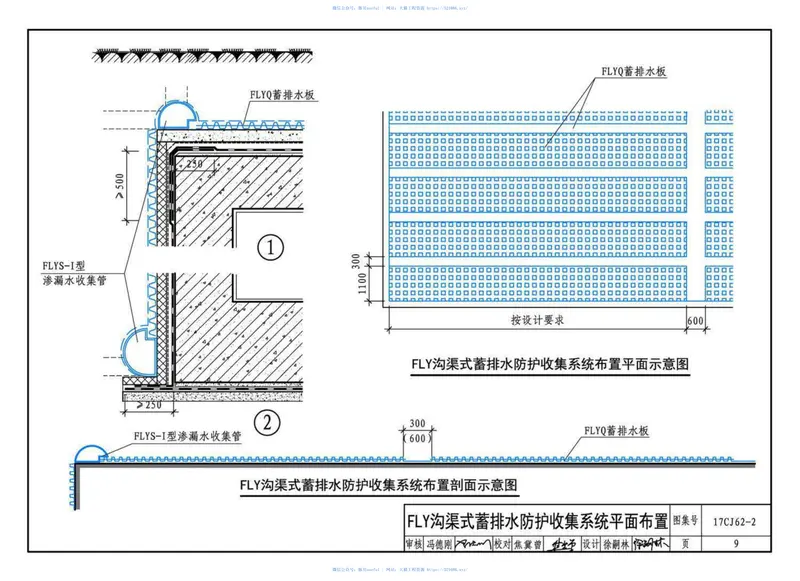 17CJ62-2塑料防护排（蓄）水板建筑构造（二） 预览图