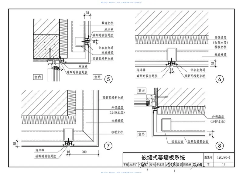 17CJ80-1铝合金复合板建筑幕墙及装饰构造—BHOWA西蒙瓦楞复合板 预览图