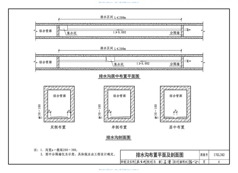 17GL302综合管廊排水设施设计与施工 预览图