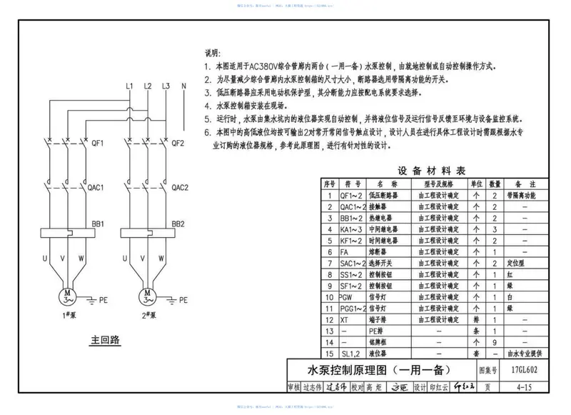 17GL602综合管廊供配电及照明系统设计与施工 预览图