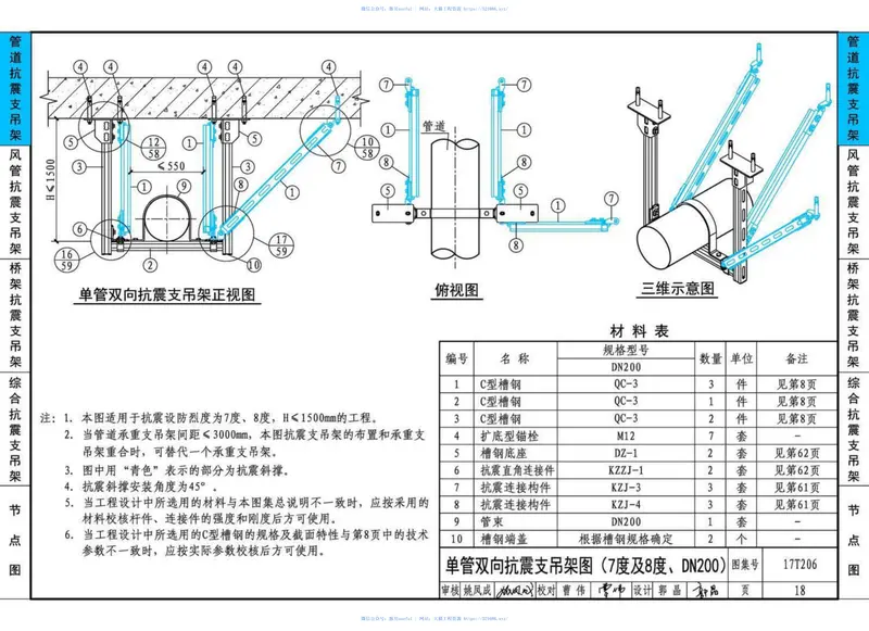 17T206地铁工程抗震支吊架设计与安装 预览图