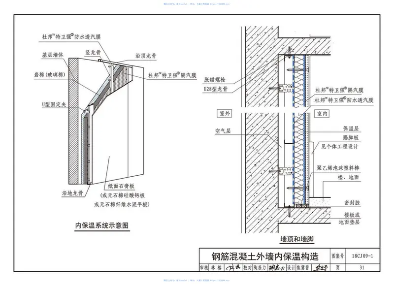 18CJ09-1防水透汽膜建筑构造-特卫强防水透汽膜、隔汽膜 预览图