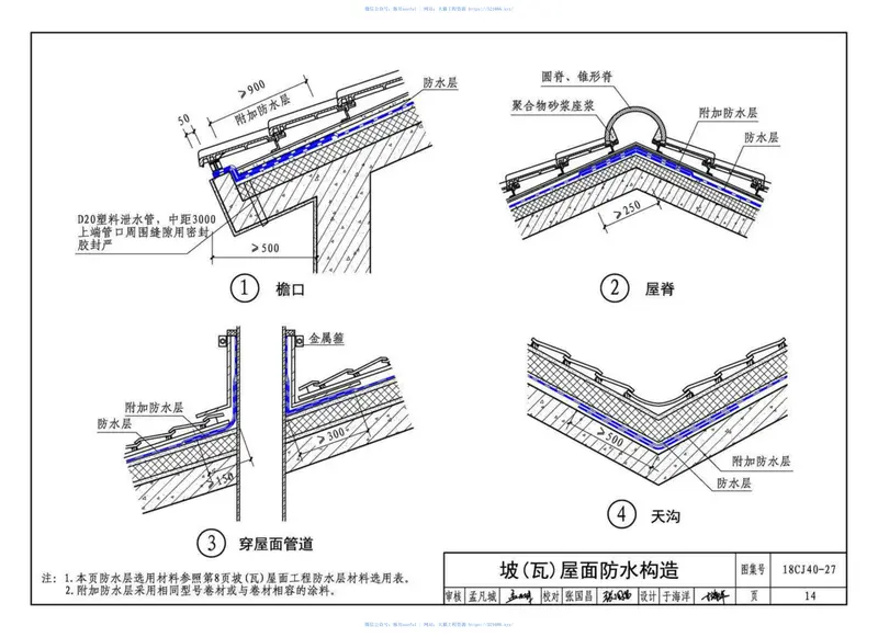 18CJ40-27建筑防水系统构造（二十七） 预览图