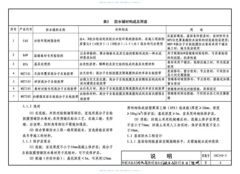 18CJ40-3建筑防水系统构造（三） 预览图