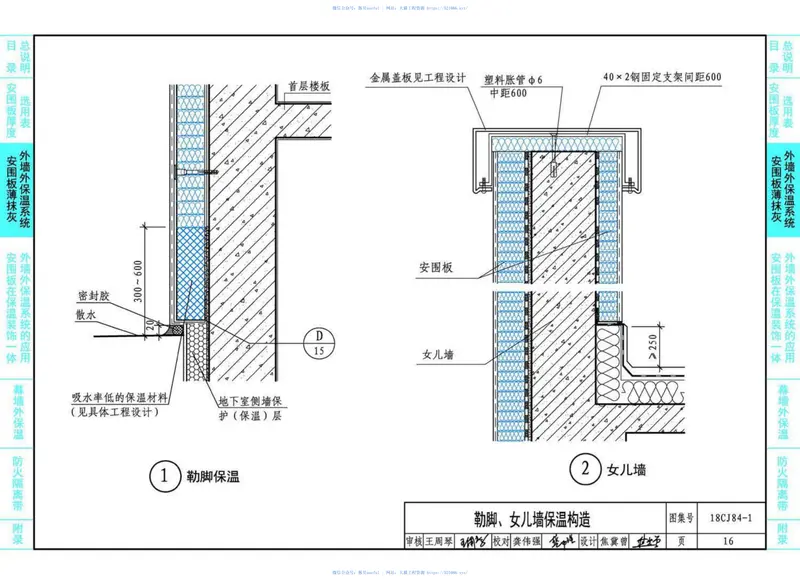 18CJ84-1AW网织增强保温板（安围板）建筑构造 预览图