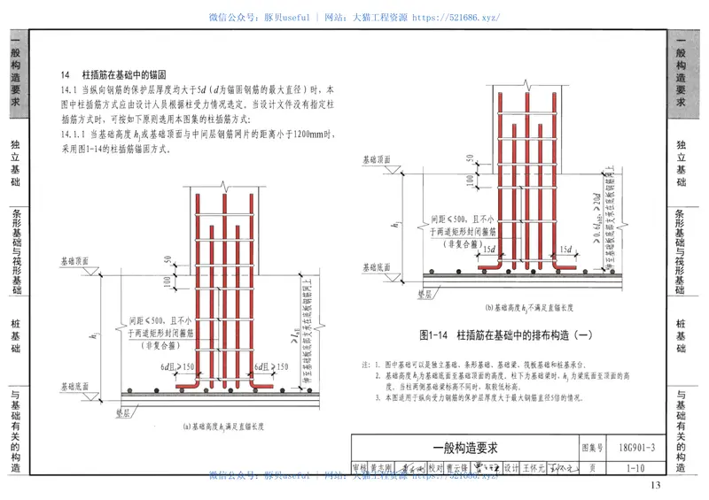 18G901-3混凝土结构施工钢筋排布规则与构造详图（独立基础、条形基础、筏形基础、桩基础） 预览图