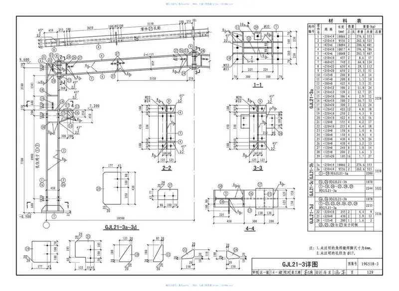 19G518-3_门式刚架轻型房屋_钢结构_有吊车_ 预览图