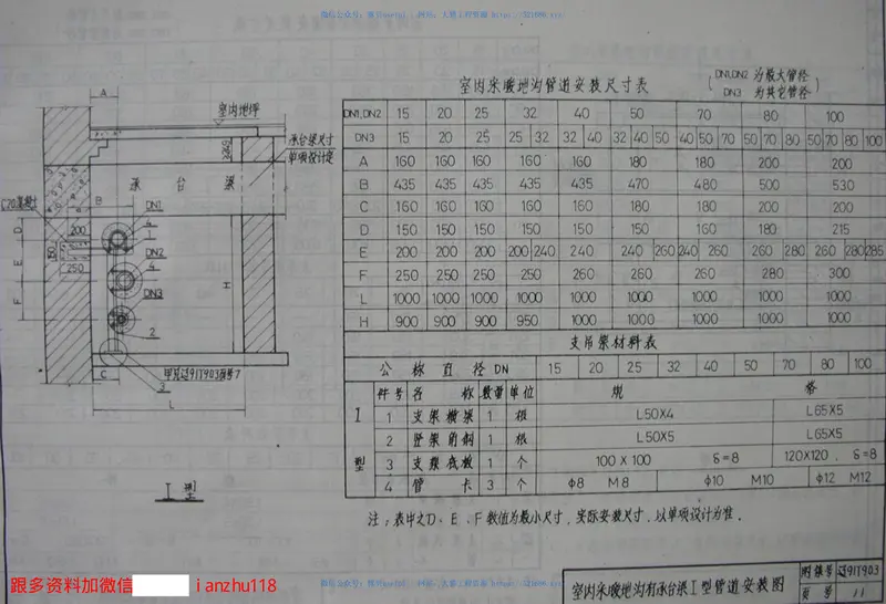 辽2003T903室内外采暖地沟管道安装 预览图