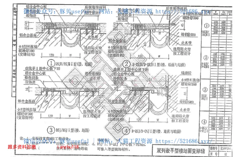 辽2006J403金属成品变形缝建筑构造 预览图