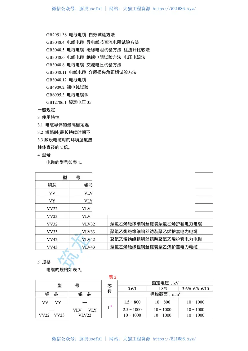 第2部分：聚氯乙烯绝缘电GB12706.2-91 预览图