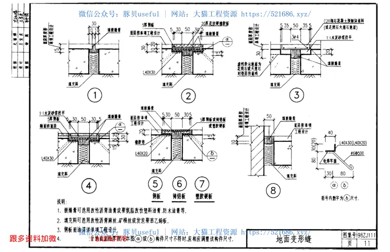 98ZJ111变形缝 预览图