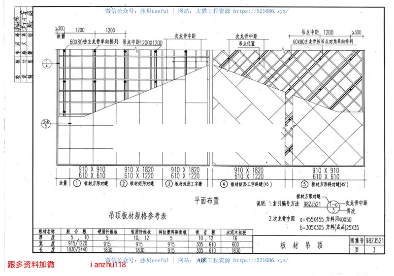 98ZJ521吊顶、轻隔断 预览图
