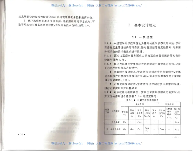 CECS140-2011给水排水工程埋地预应力混凝土管和预应力钢筒混凝土管管道结构设计规程 预览图