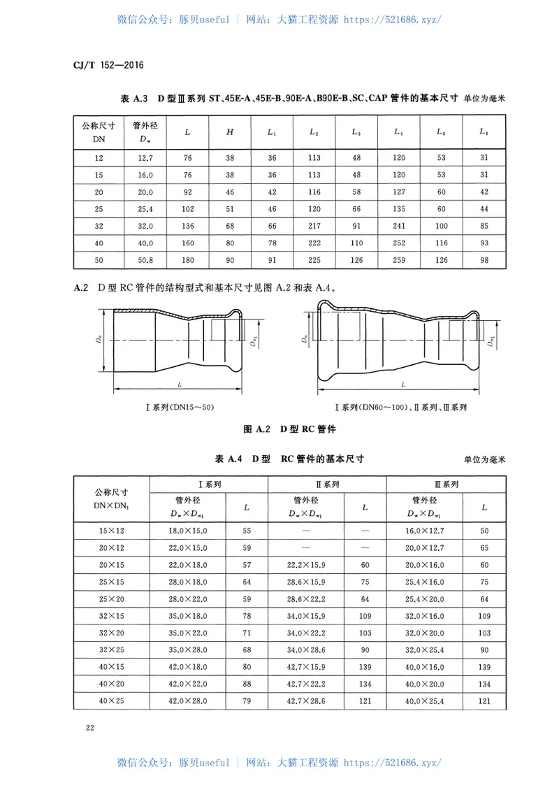 CJT152-2016薄壁不锈钢卡压式和沟槽式管件 预览图