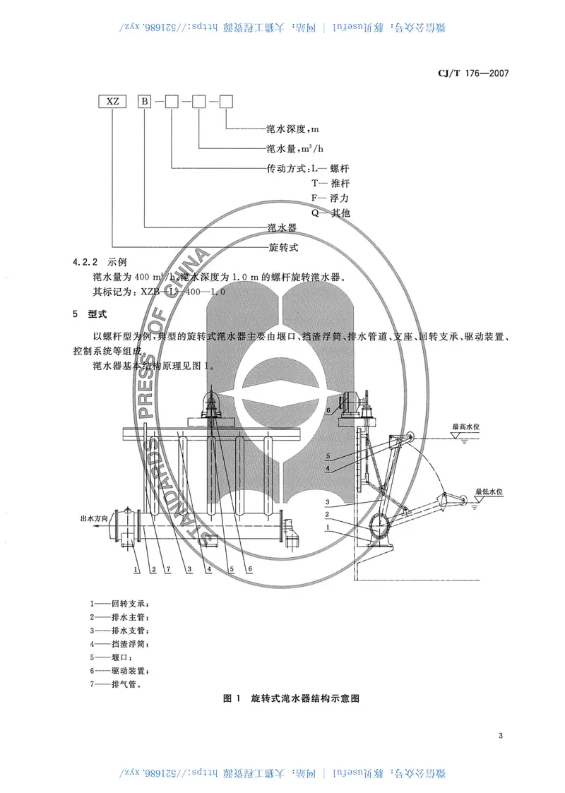 CJT176-2007旋转式滗水器 预览图