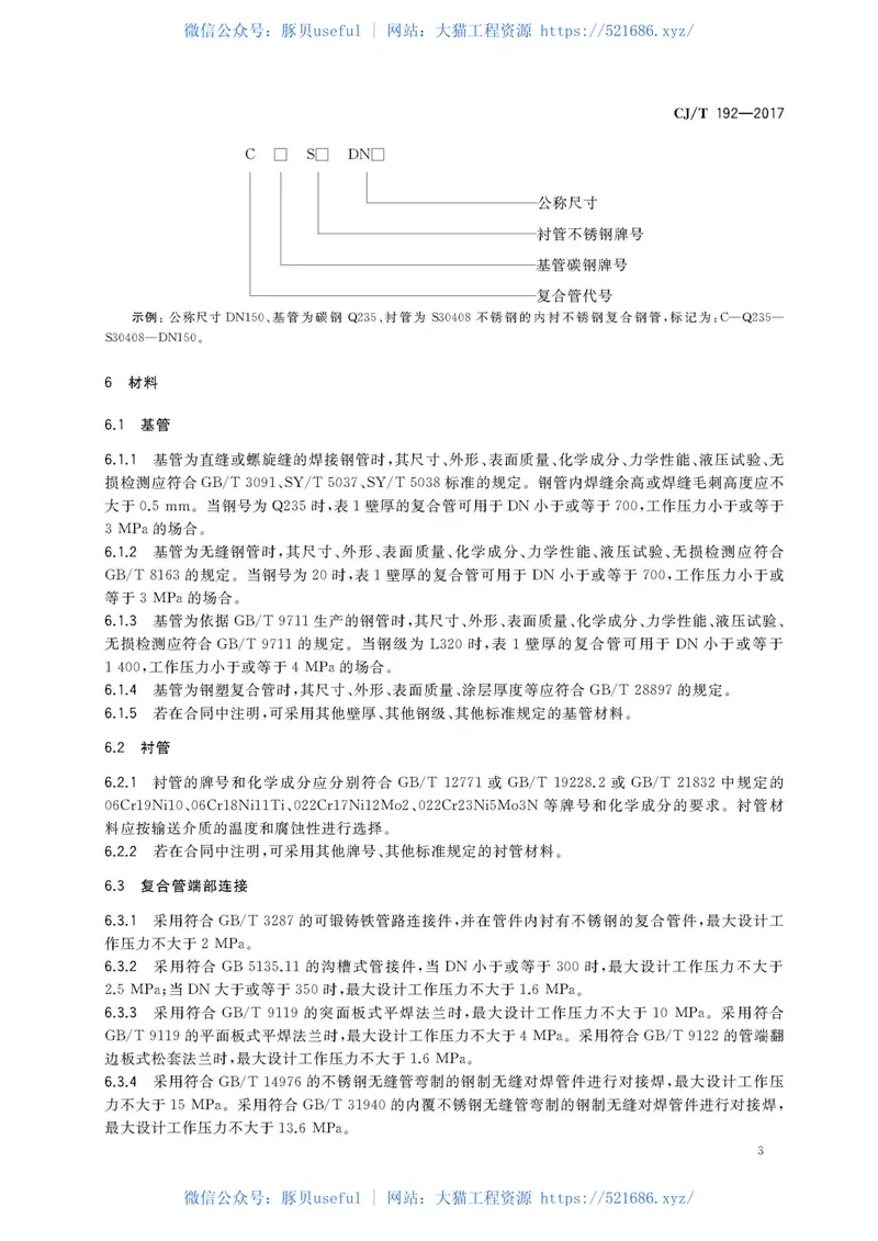 CJT192-2017内衬不锈钢复合钢管 预览图