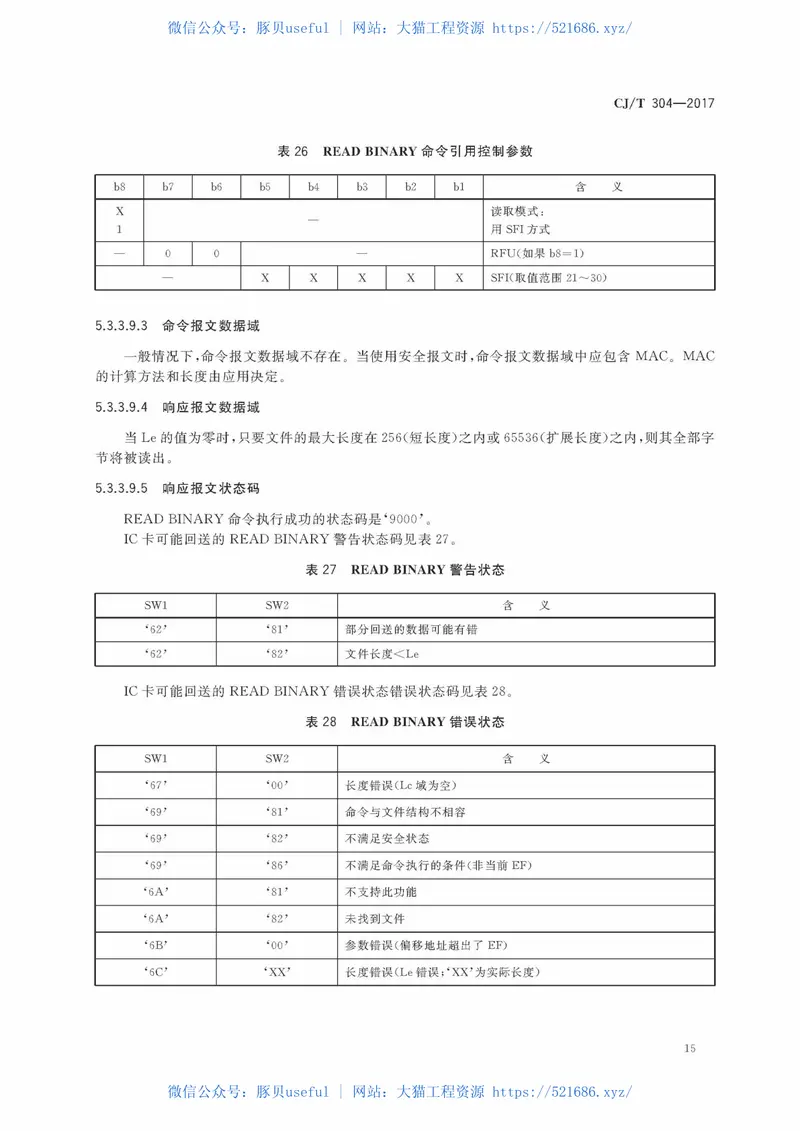 CJT304-2017建设事业智能卡操作系统技术要求 预览图