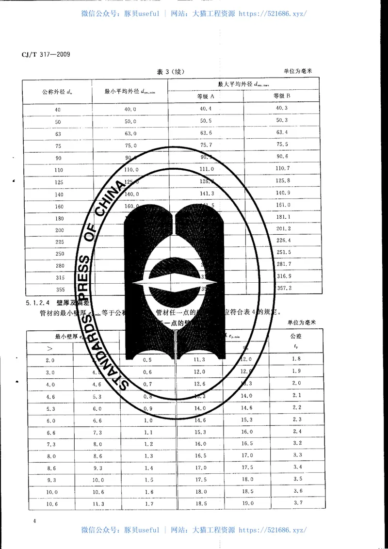 CJT317-2009地源热泵系统用聚乙烯管材及管件 预览图