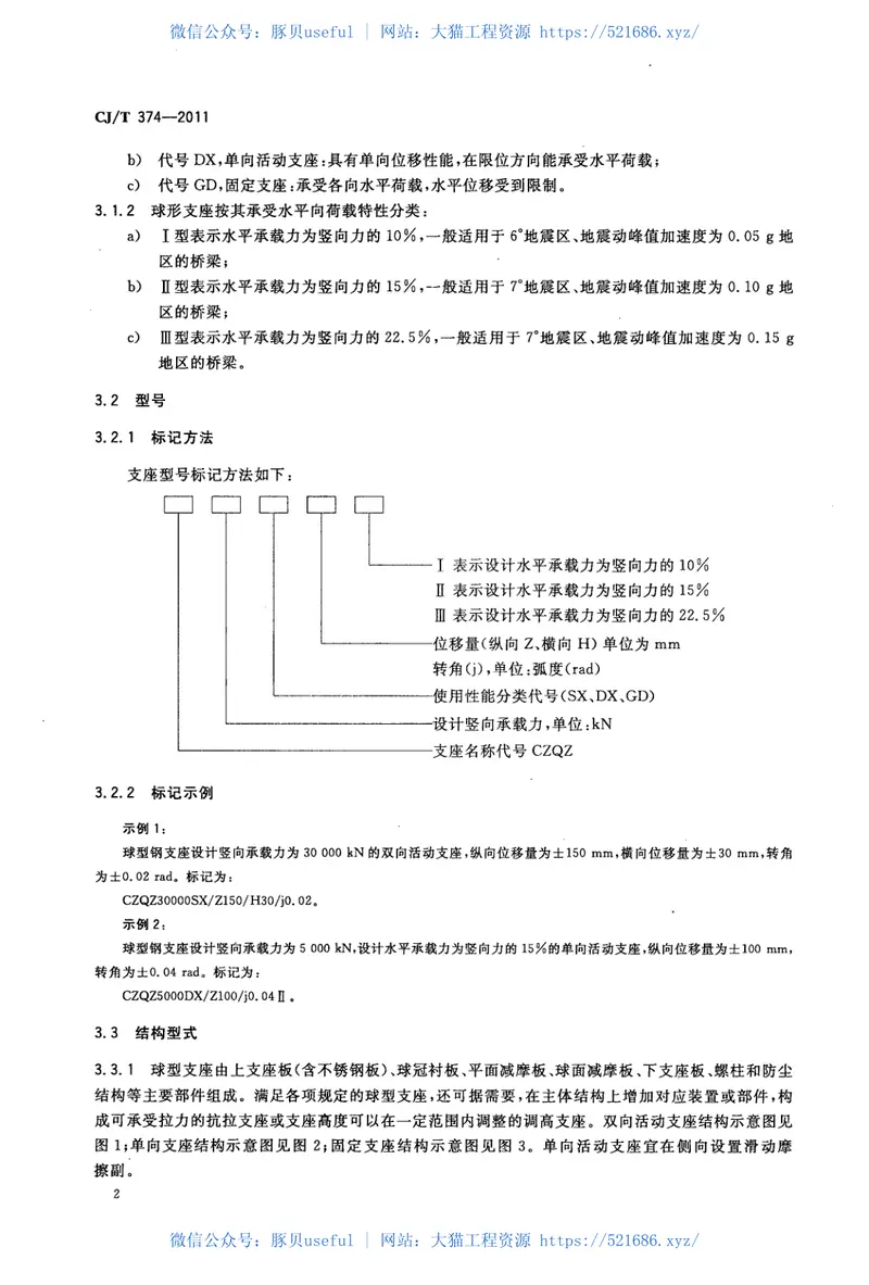 CJT374-2011城镇桥梁球形钢支座 预览图