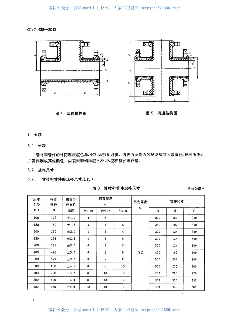 CJT438-2013单体浇铸尼龙-钢复合管材和管件 预览图
