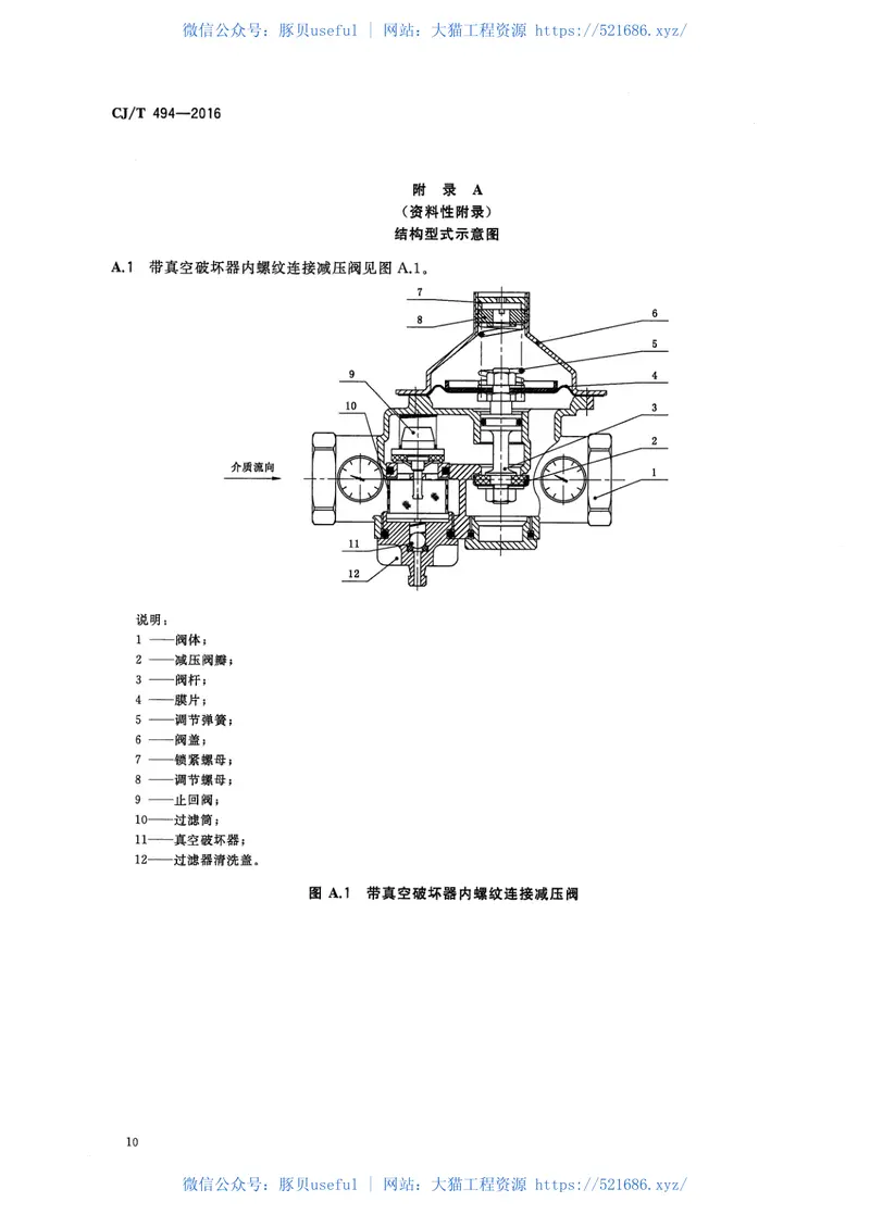 CJT494-2016带过滤防倒流螺纹连接可调减压阀 预览图