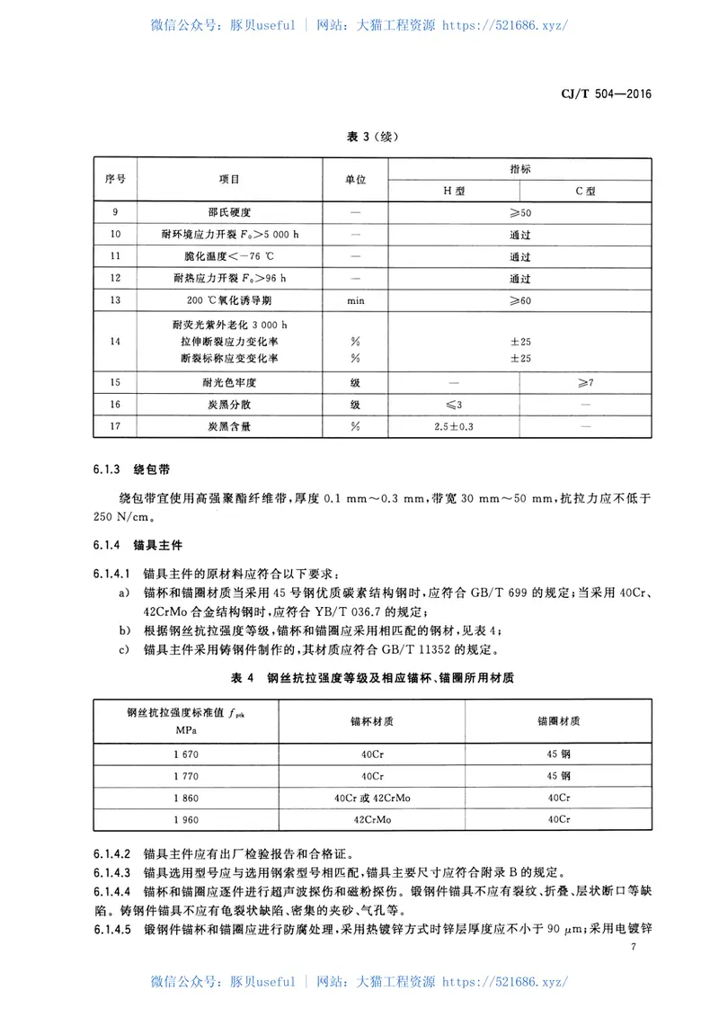 CJT504-2016高密度聚乙烯护套钢丝拉索 预览图