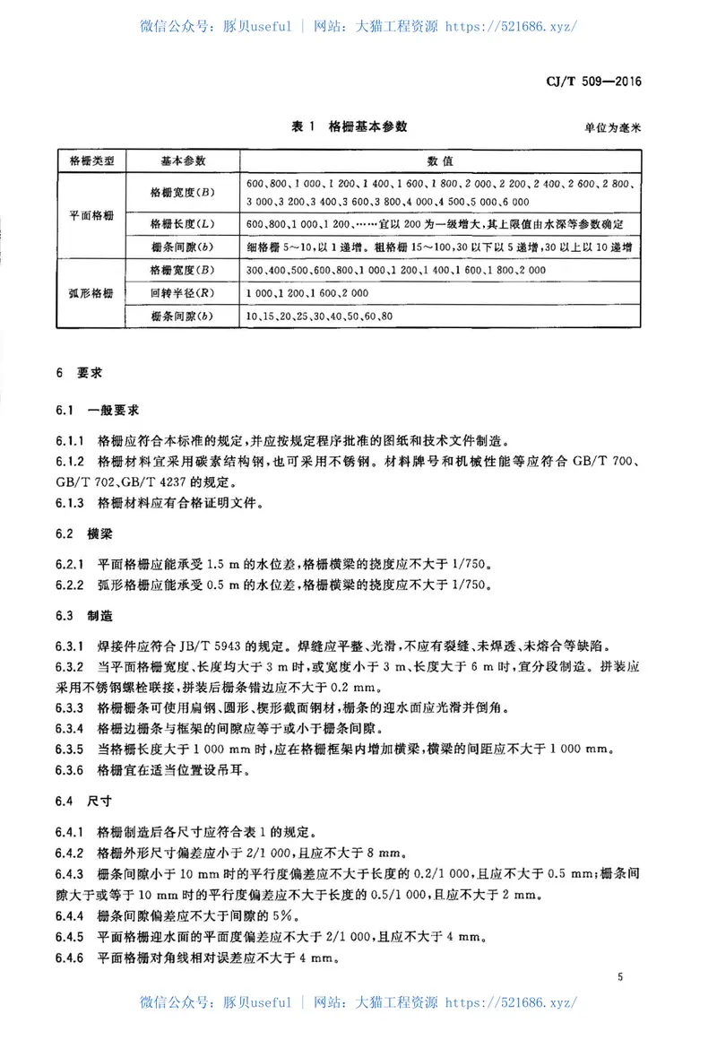 CJT509-2016拦污用栅条式格珊 预览图