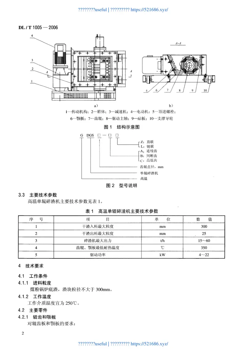 DLT1005-2006高温单辊碎渣机 预览图