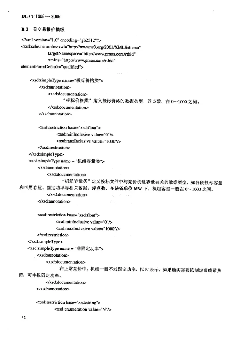 DLT1008-2006电力市场运营系统功能规范和技术要求 预览图