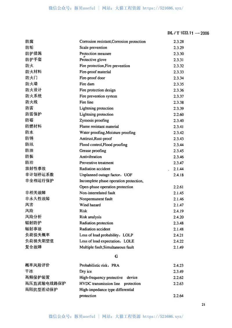 DLT1033-2006电力行业词汇(1-12部分) 预览图