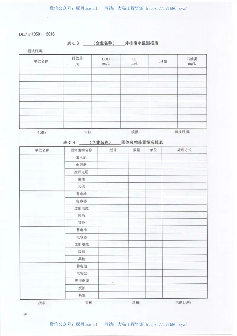 DLT1050-2016电力环境保护技术监督导则 预览图