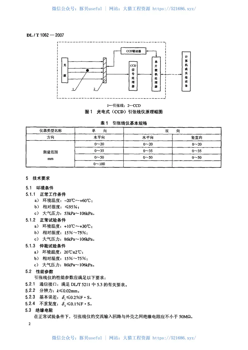 DLT1062-2007光电式(CCD)引张线仪 预览图
