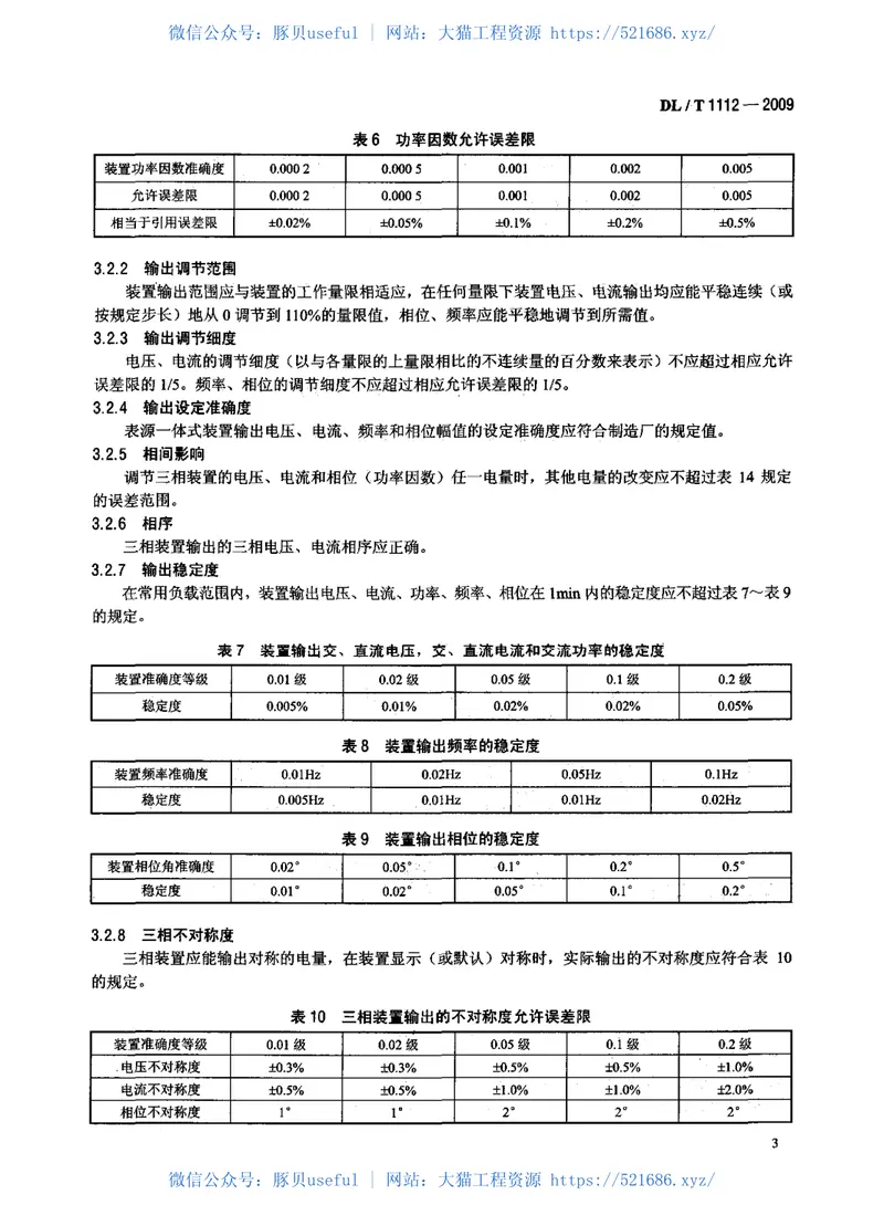 DLT1112-2009交、直流仪表检验装置检定规程 预览图