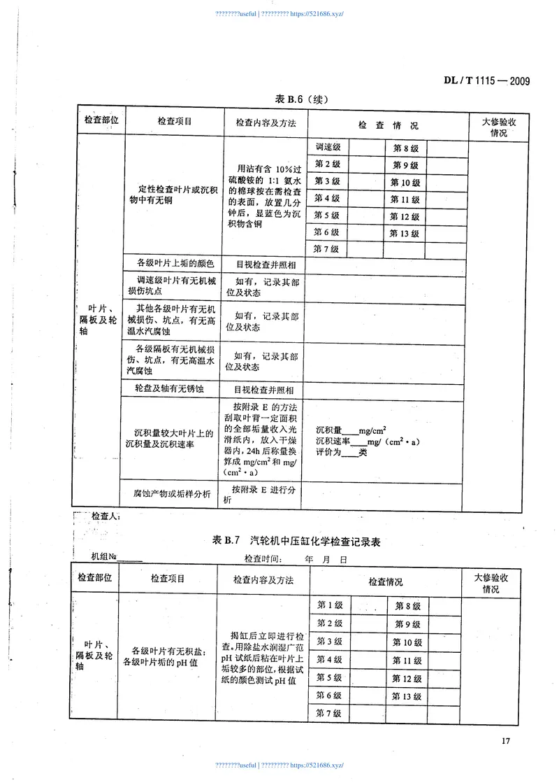 DLT1115-2009火力发电厂机组大修化学检查导则 预览图