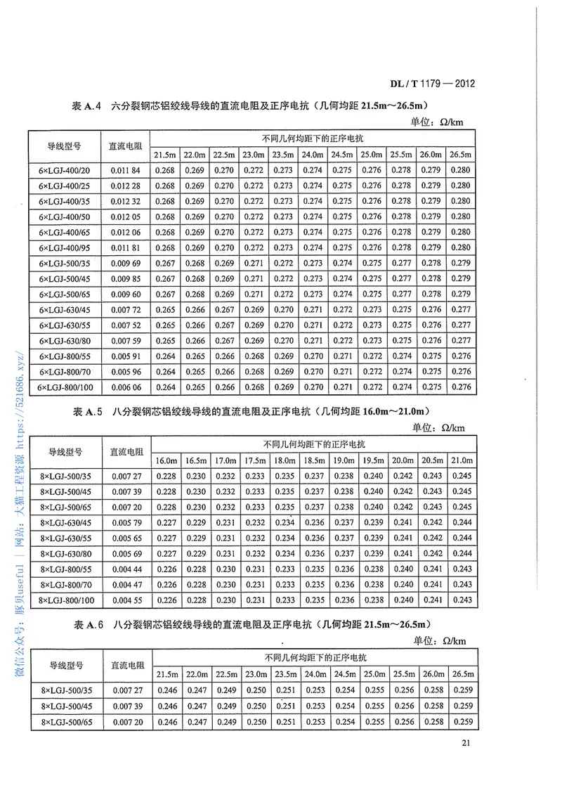 DLT1179-20121000kV交流架空输电线路工频参数测量导则 预览图