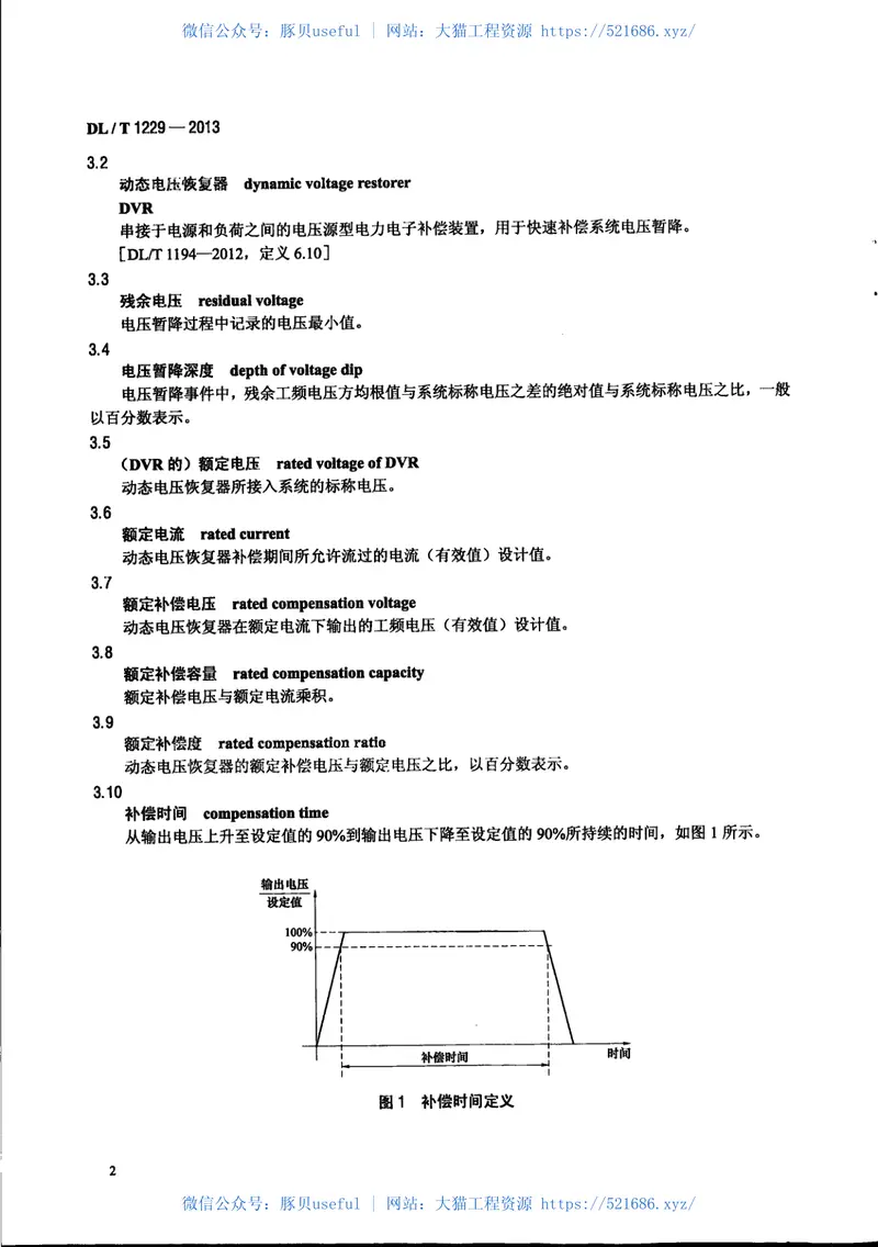DLT1229-2013动态电压恢复器技术规范 预览图