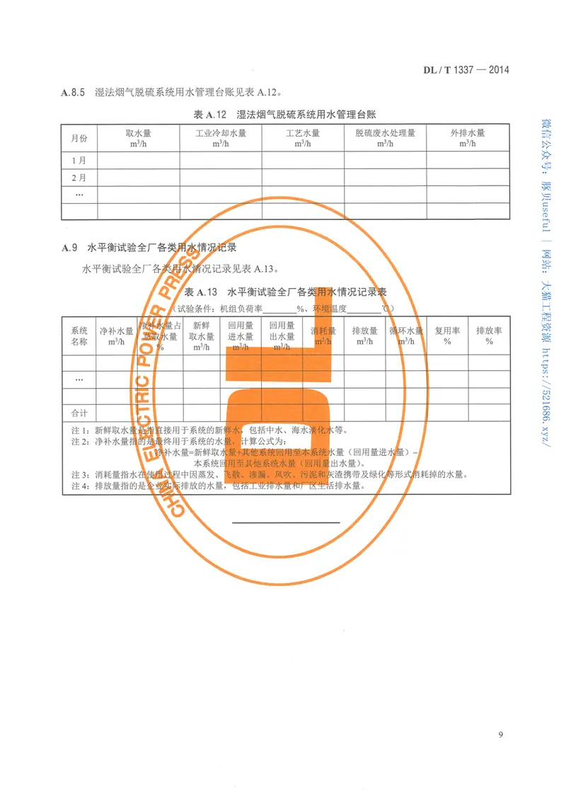 DLT1337-2014火力发电厂水务管理导则 预览图