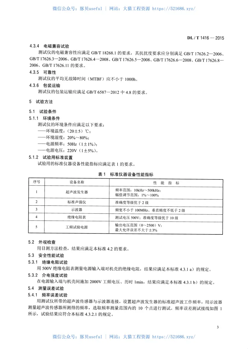 DLT1416-2015超声波法局部放电测试仪通用技术条件 预览图
