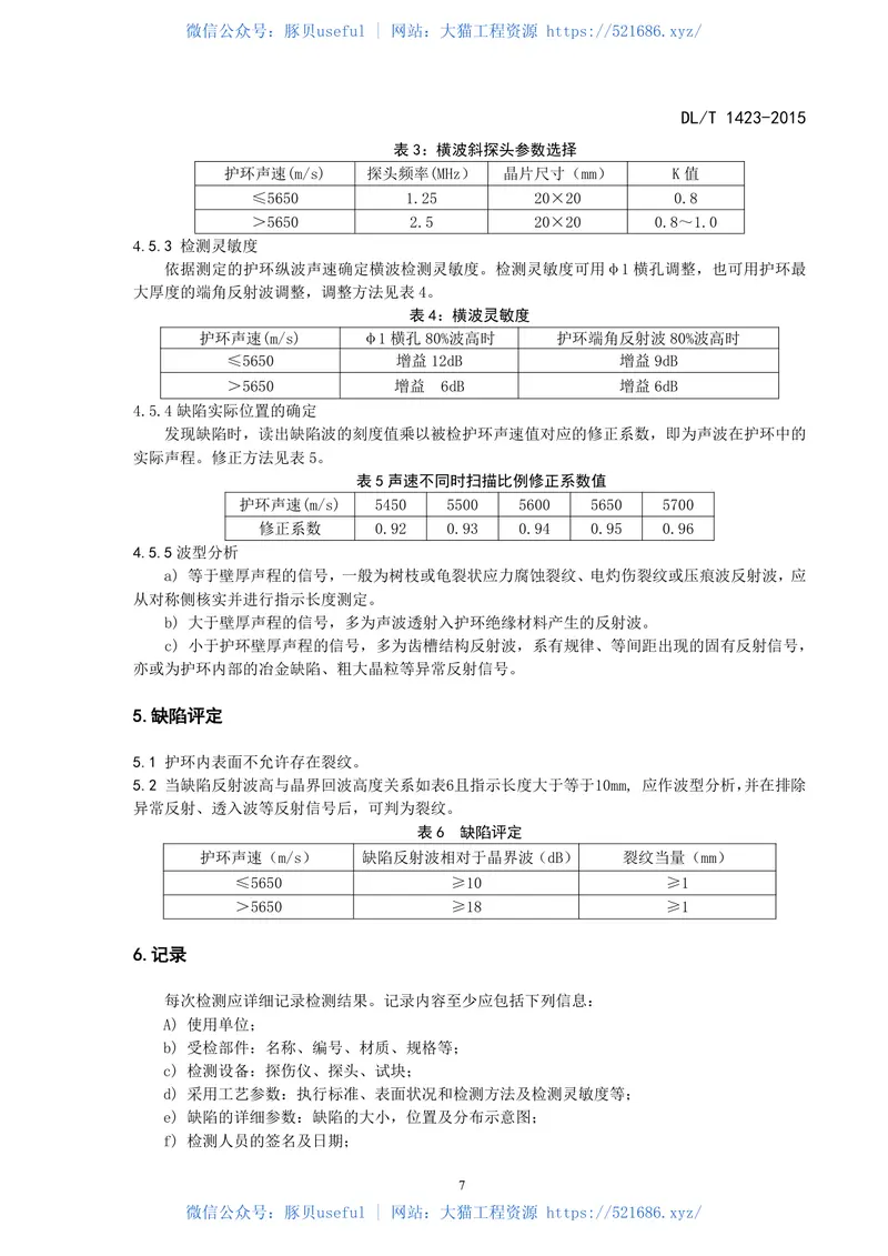 DLT1423-2015在役发电机护环超声波检测技术导则 预览图