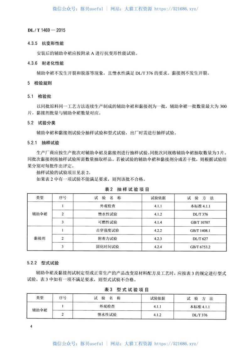 DLT1469-2015输变电设备外绝缘用硅橡胶辅助伞裙使用导则 预览图