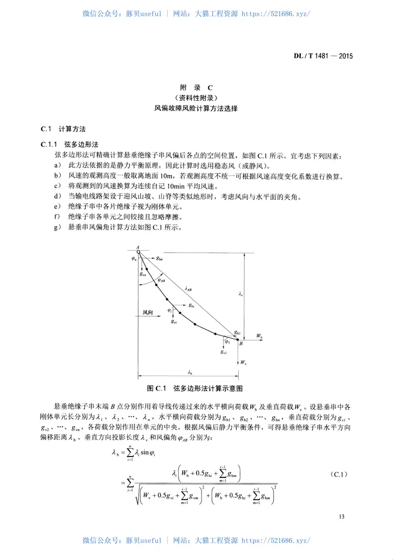 DLT1481-2015架空输电线路故障风险计算导则 预览图