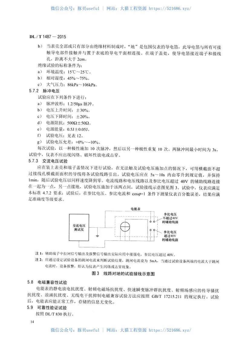 DLT1487-2015单相智能电能表技术规范 预览图