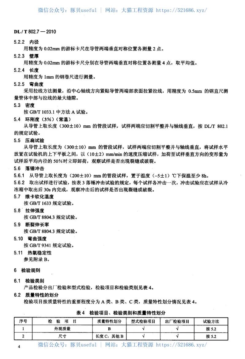 DLT802.7-2010电力电缆用导管技术条件第7部分：非开挖用改性聚丙烯塑料电缆导管 预览图