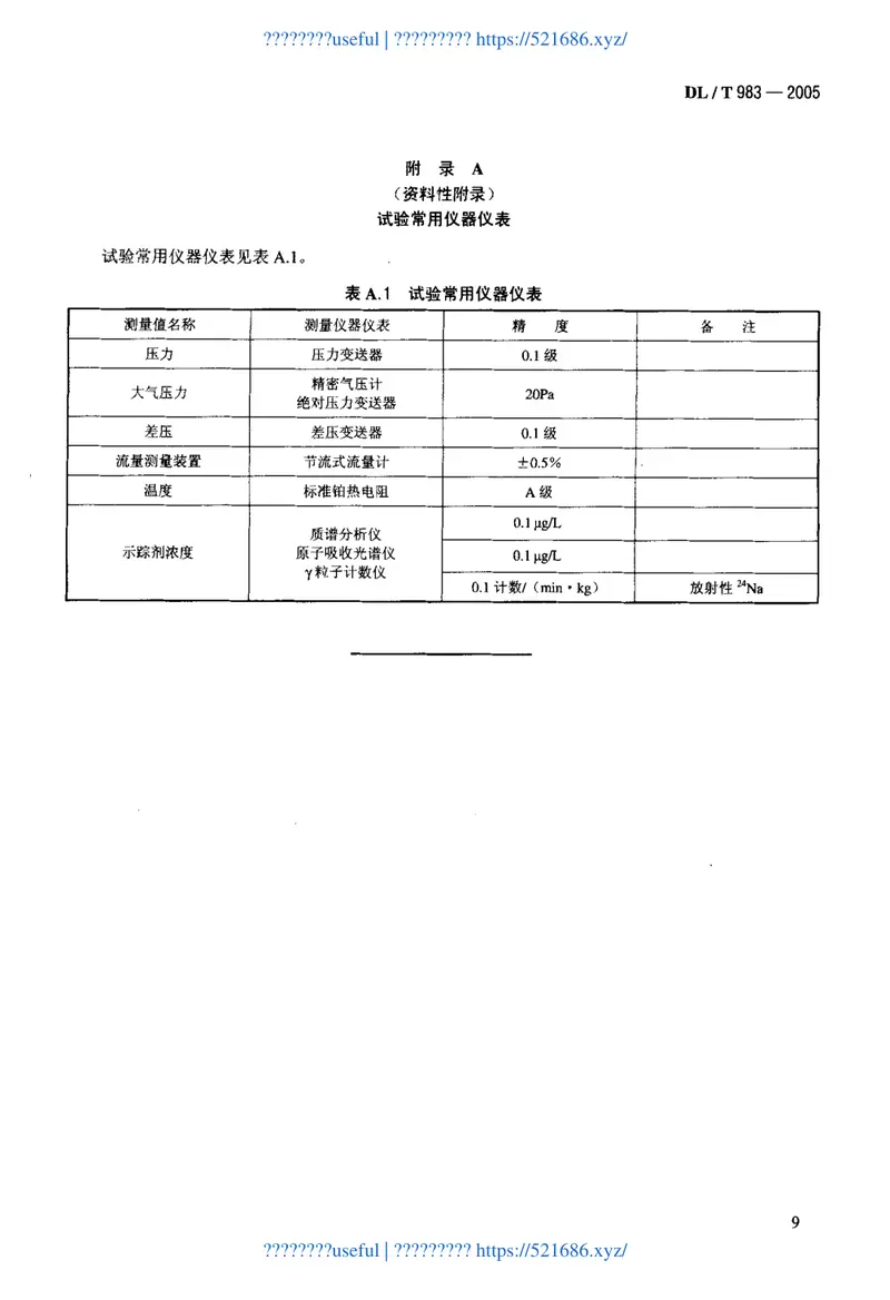 DLT983-2005核电厂蒸汽湿度测量技术规范 预览图