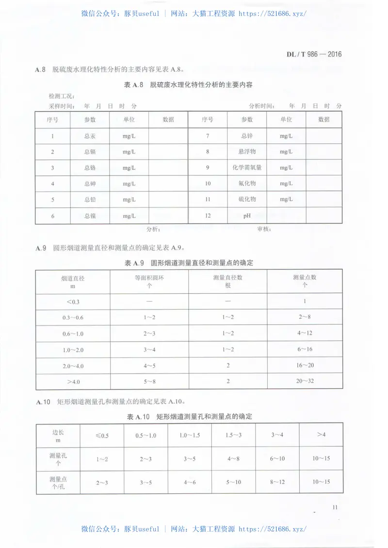 DLT986-2016湿法烟气脱硫工艺性能检测技术规范 预览图