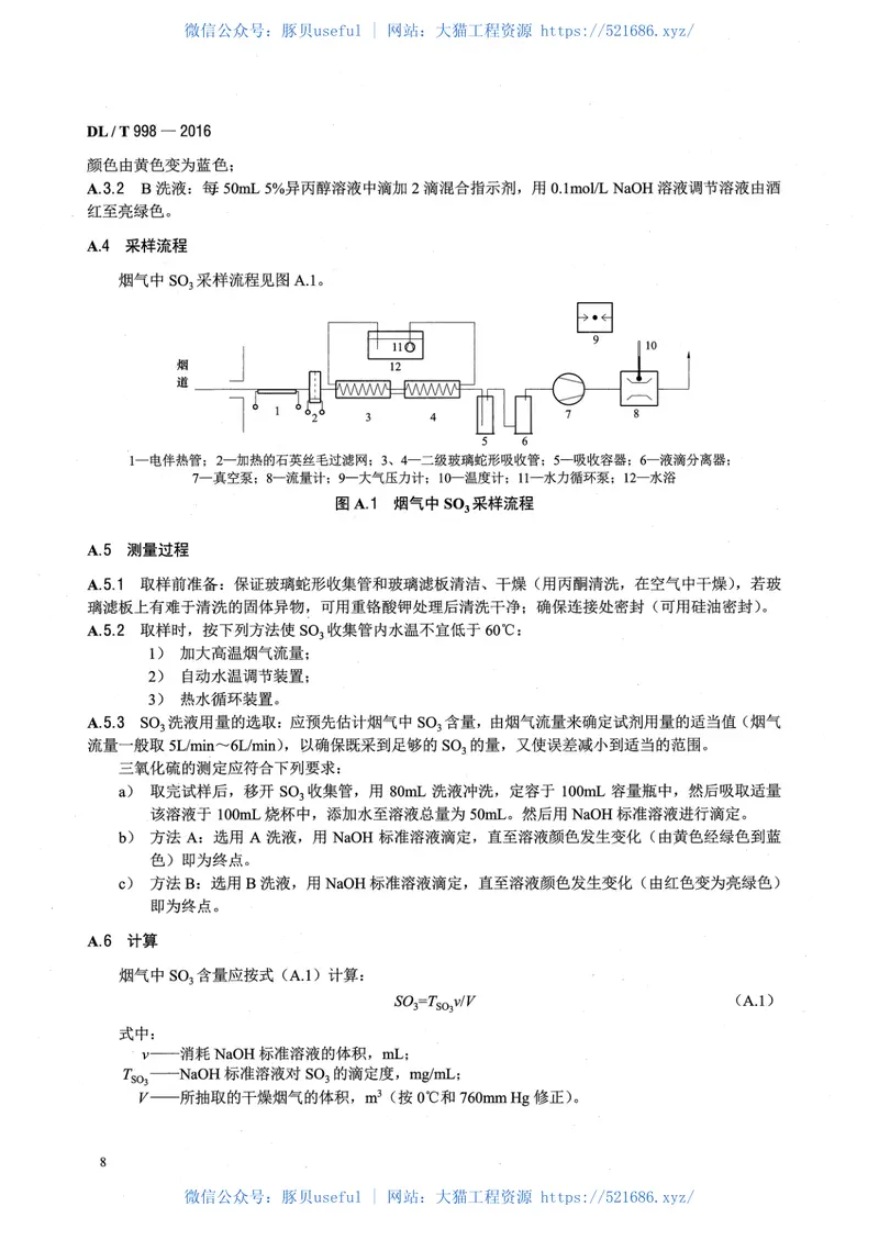 DLT998-2016石灰石-石膏湿法烟气脱硫装置性能验收试验规范 预览图