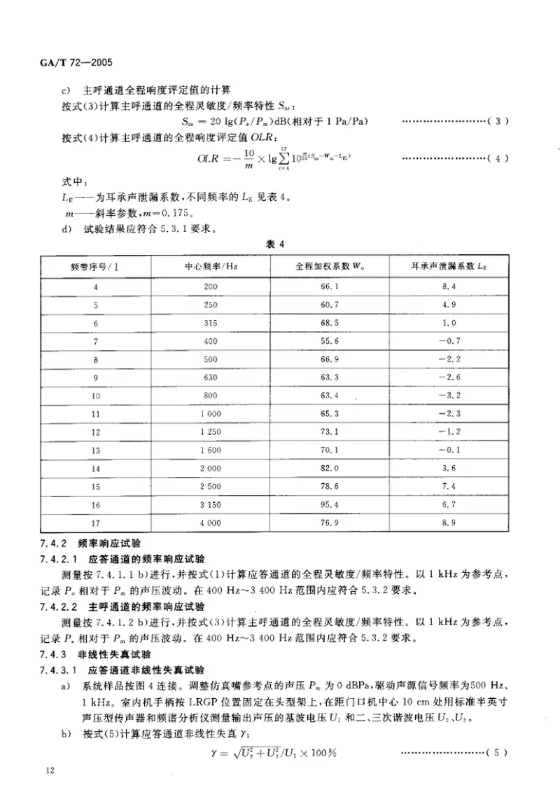 GAT72-2005楼寓对讲系统及电控防盗门通用技术条件 预览图