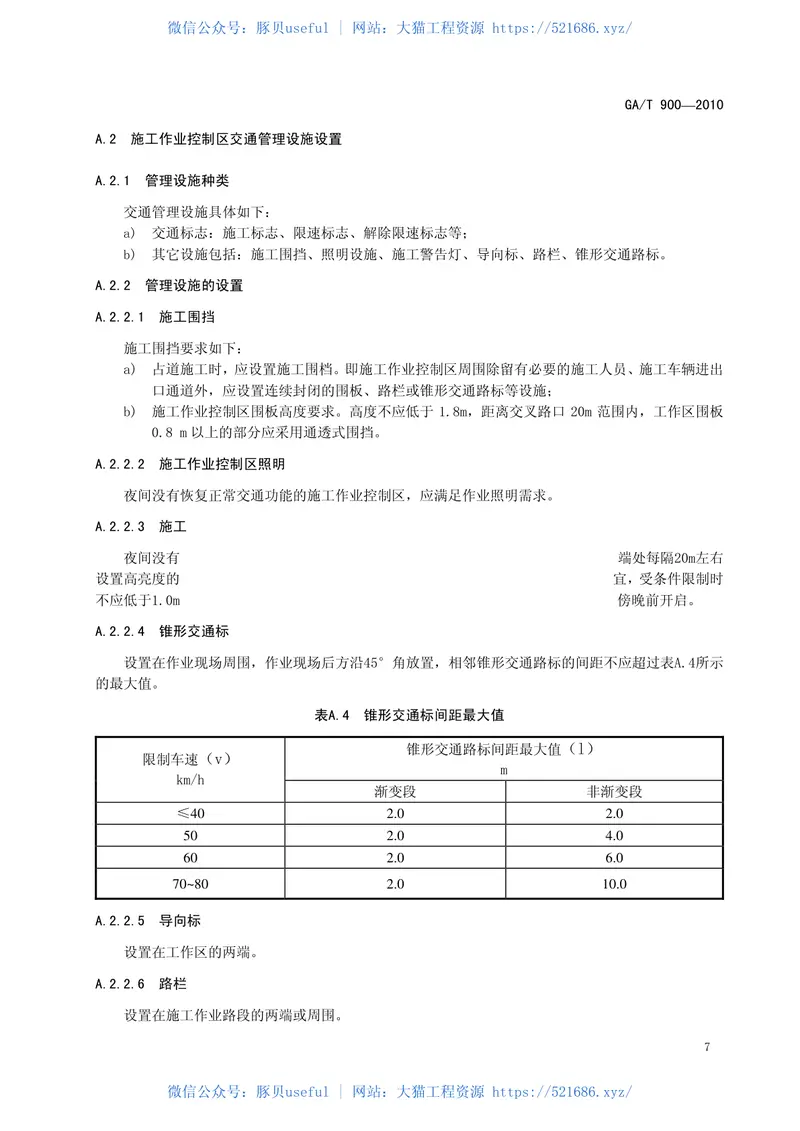 GAT900-2010城市道路施工作业交通组织规范 预览图