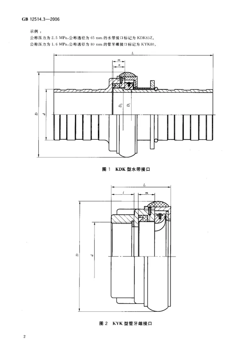 GB12514.3-2006消防接口第3部分卡式消防接口型式和基本参数 预览图